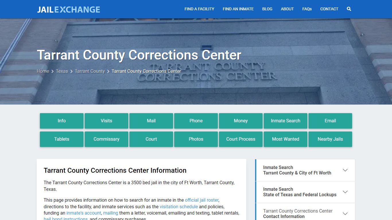 Tarrant County Corrections Center - Jail Exchange